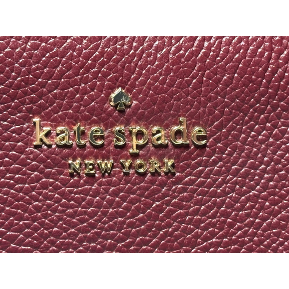 Kate Spade Brim Pebbled Leather Laptop Tote with Detachable Sleeve in "Berry" - Picture 11 of 12